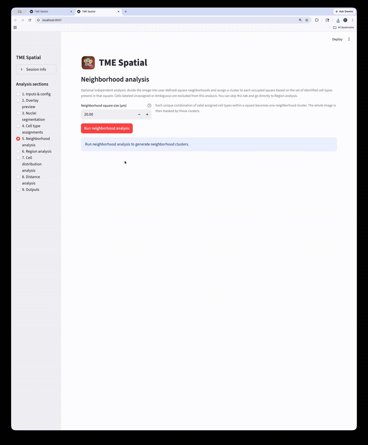 Neighborhood analysis